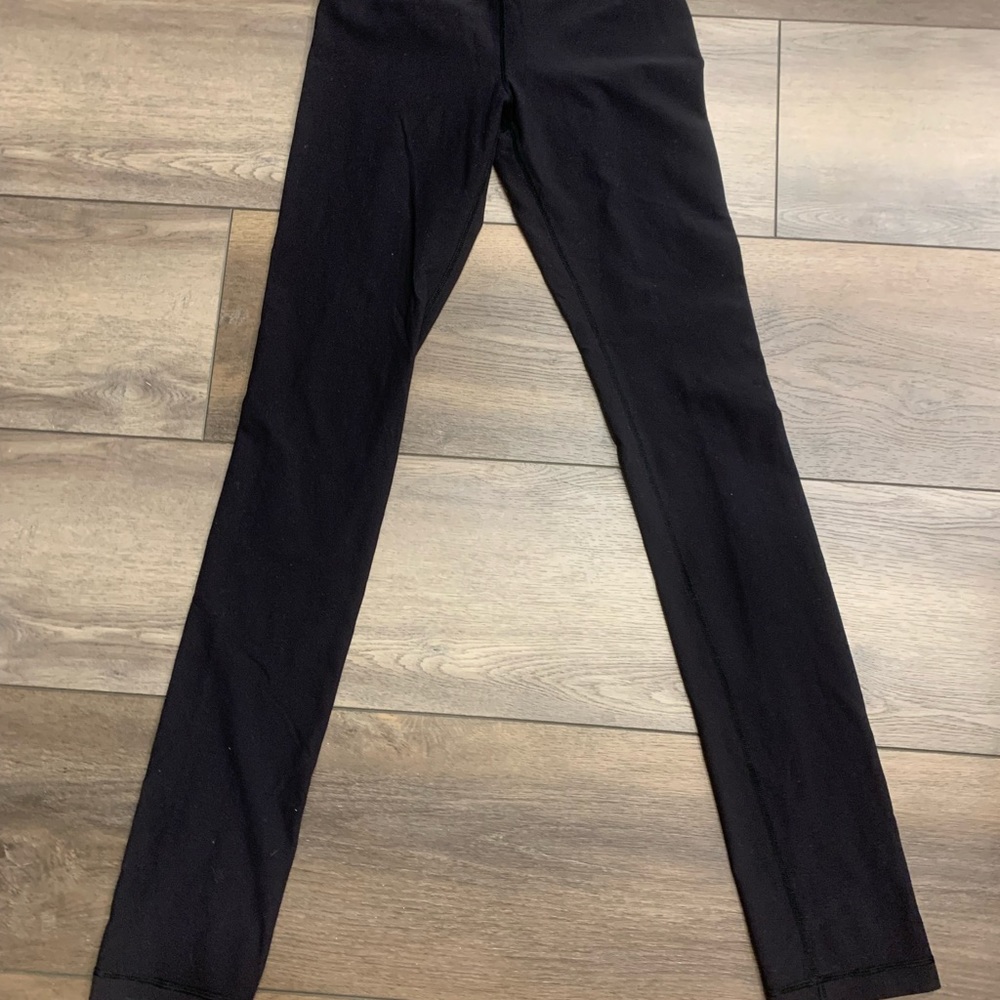 Lululemon REVERSIBLE Skinny Groove Pants Black/Black with Pink Floral